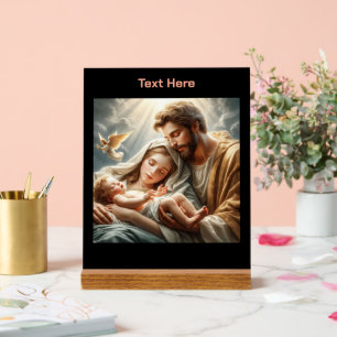 Touching Baby-born Scene Christmas Celebrate Wood  Acrylic Sign
