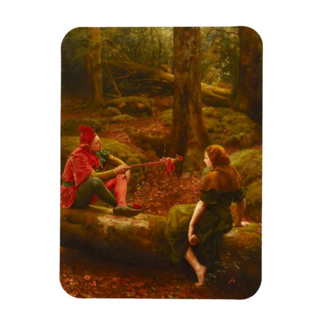 Touchstone and Audrey (by John Collier) Magnet (Vertical)