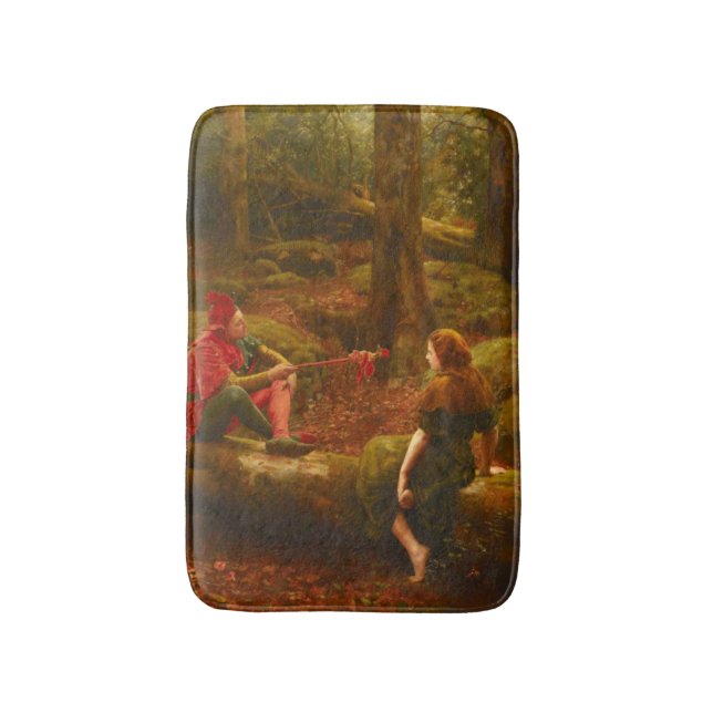 Touchstone and Audrey (In the Forest of Arden) Bath Mat (Front Vertical)