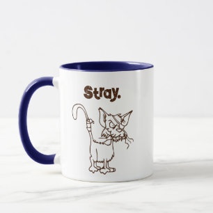 Tough Alley Cat Cartoon – Funny Tomcat Attitude Mug
