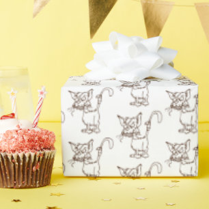 Tough Alley Cat Cartoon – Funny Tomcat Attitude Wrapping Paper