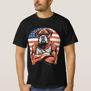 Tough American Bulldog Logo Art T-Shirt