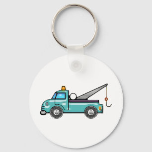 Tough Blue Tow Truck Key Ring