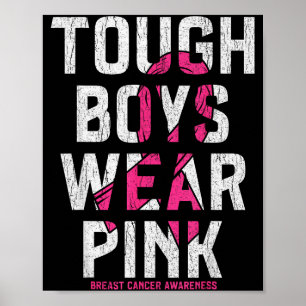 Tough Boys Wear Nk Breast Cancer Awareness Shirts Poster