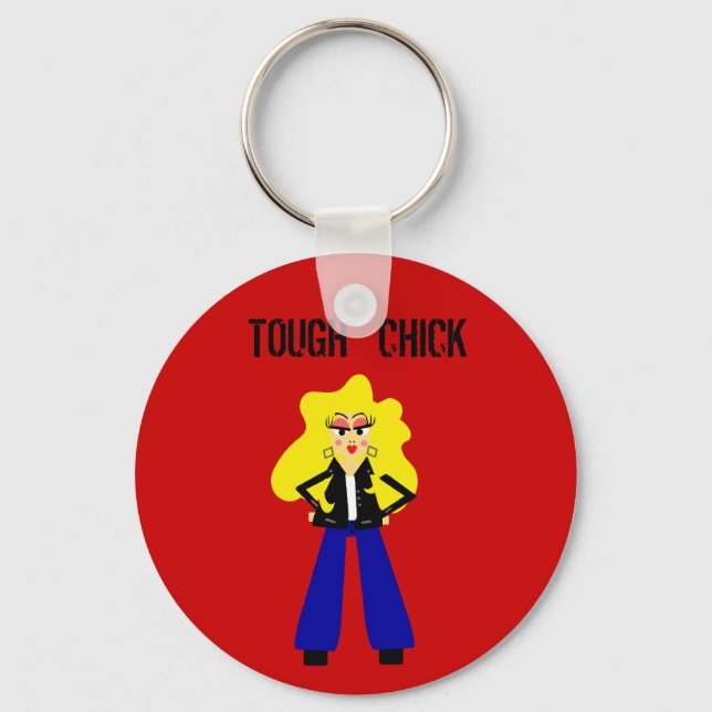 Tough Chick Keychain (Front)