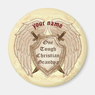 Tough Christian Grandpa magnet
