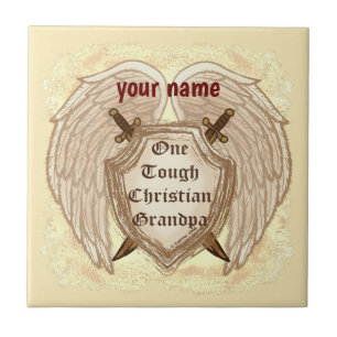 Tough Christian Grandpa Tile
