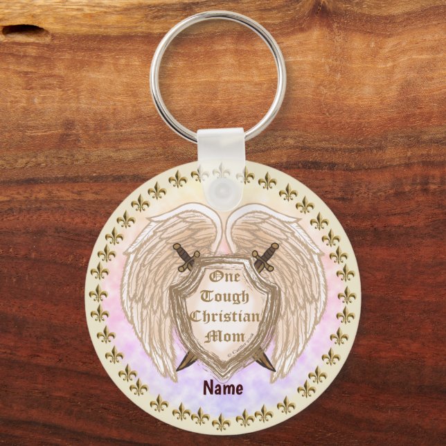 Tough Christian Mom  Key Ring (Front)