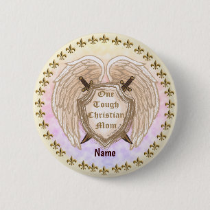 Tough Christian Mum custom 6 Cm Round Badge