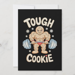 Tough Cookie Gym Workout Gingerbread Christmas Holiday Card