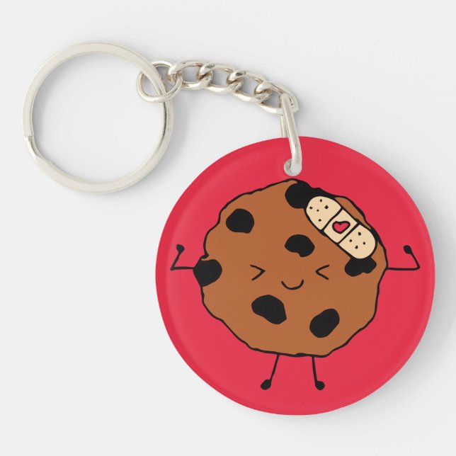 Tough Cookie Hope You Feel Better Funny Design Key Ring (Front)