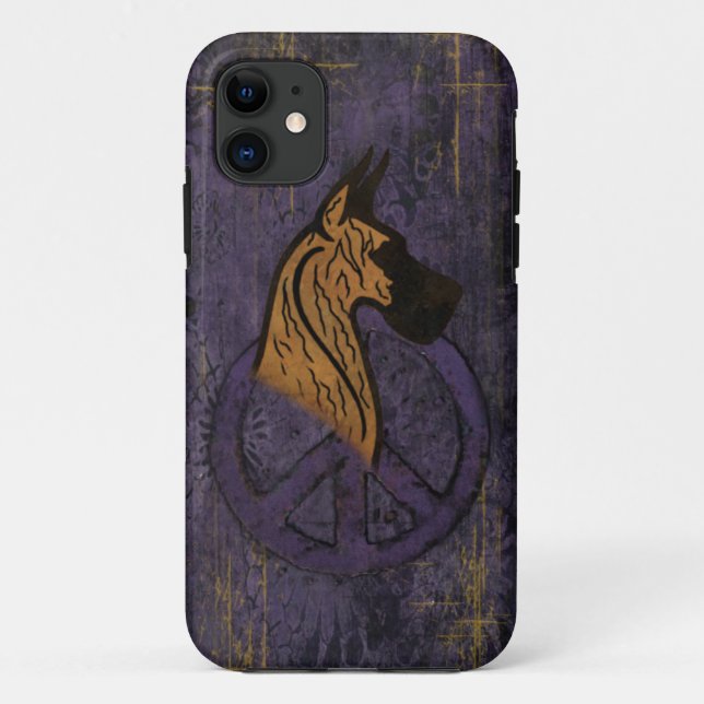 Tough Extreme I-Phone 5 Case W/Brindle Dane (Back)