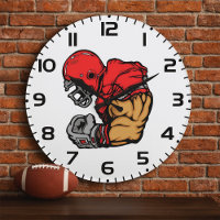 Tough Football Warrior Mascot Red Helmet Muscle