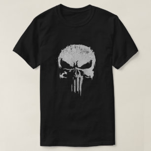 Tough Guy skull runny paint biker inspired T-Shirt