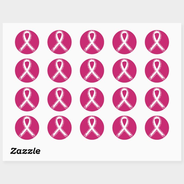 Tough Guys Wear Pink Breast Cancer Awareness Classic Round Sticker (Sheet)