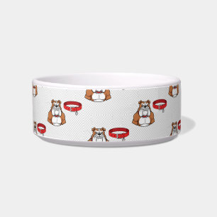 Tough & Loyal Bulldog Personalised Dog Bowl