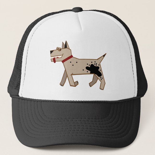 tough working dog trucker hat (Front)