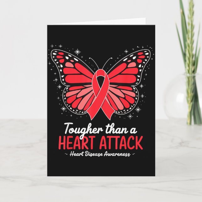 Tougher Than A Heart Attack Heart Disease Awarenes Card (Front)