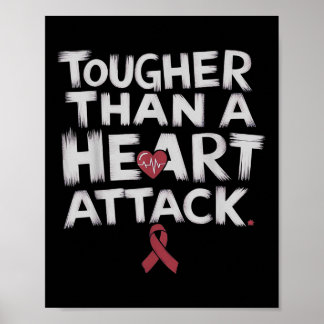Tougher Than A Heart Attack Heart Disease Awarenes Poster