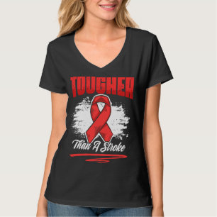 Tougher Than A Stroke Survivor Red Ribbon Stroke A T-Shirt