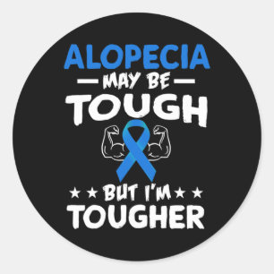 Tougher Than Alopecia T Shirt Classic Round Sticker