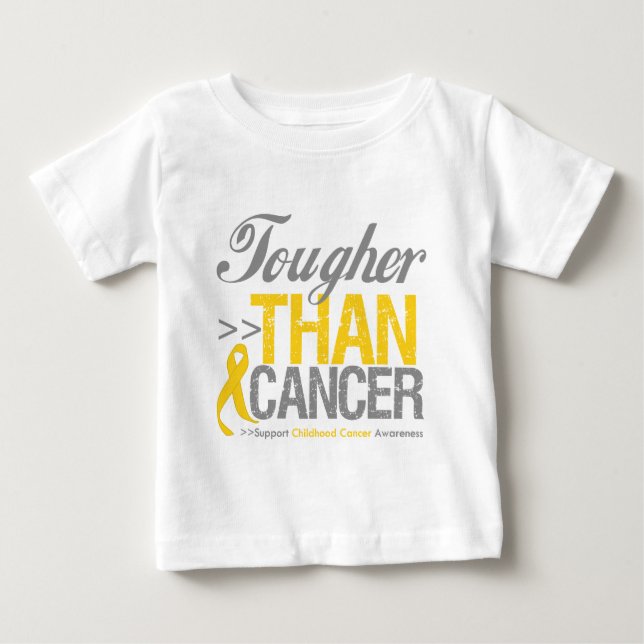 Tougher Than Cancer - Childhood Cancer Baby T-Shirt (Front)