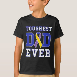Toughest Dad Ever - Bladder Cancer Awareness Ribbo T-Shirt