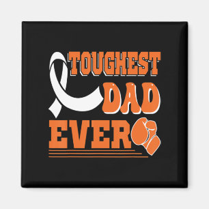 Toughest Dad Ever Leukaemia Cancer Awareness Magnet
