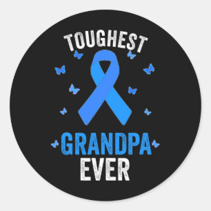 Toughest Grandpa Ever Vintage Pancreatic World Can Classic Round Sticker
