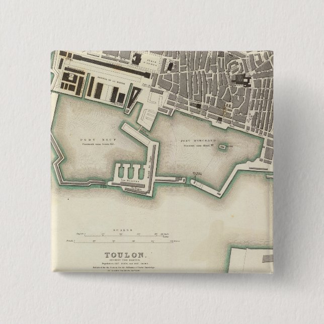 Toulon 15 Cm Square Badge (Front)