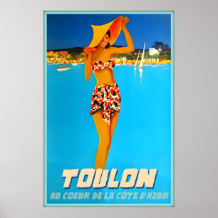 Toulon Cote D'Azur France Travel Poster