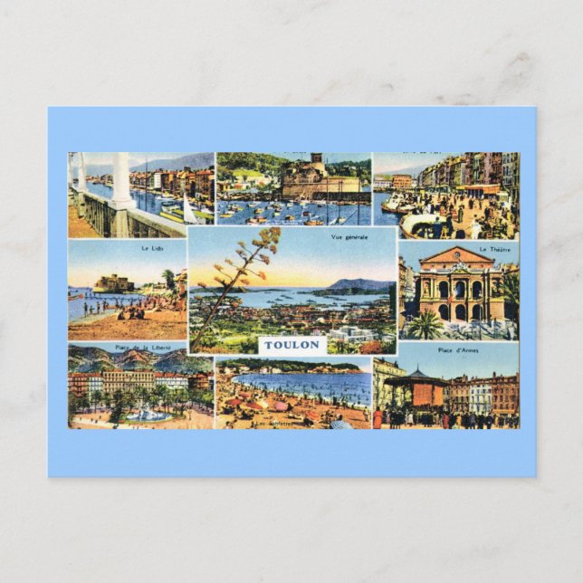 Toulon, Early multiview card, 1920 Postcard (Front)