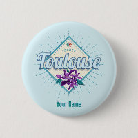 Toulouse City France Retro Violets Vintage Luggage