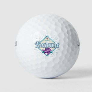Toulouse City France Retro Violets Vintage Souveni Golf Balls