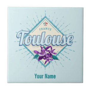 Toulouse City France Retro Violets Vintage Souveni Tile