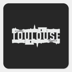 Toulouse City Skyline Cityscape Trip Funny Gift Square Sticker