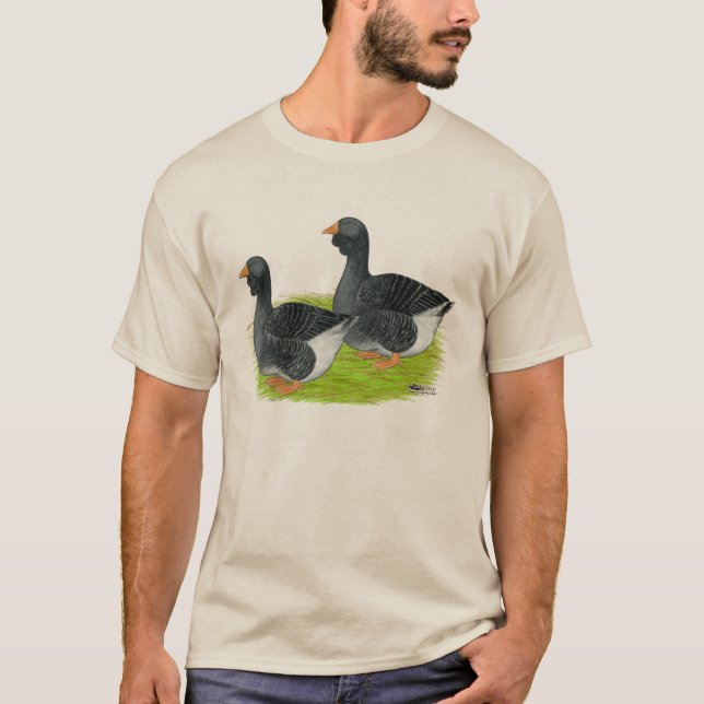 Toulouse Dewlap Geese T-Shirt (Front)