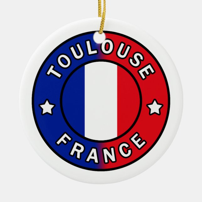 Toulouse France Ceramic Tree Decoration (Front)