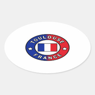 Toulouse France Oval Sticker