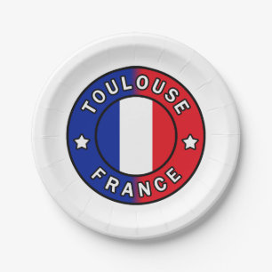 Toulouse France Paper Plate