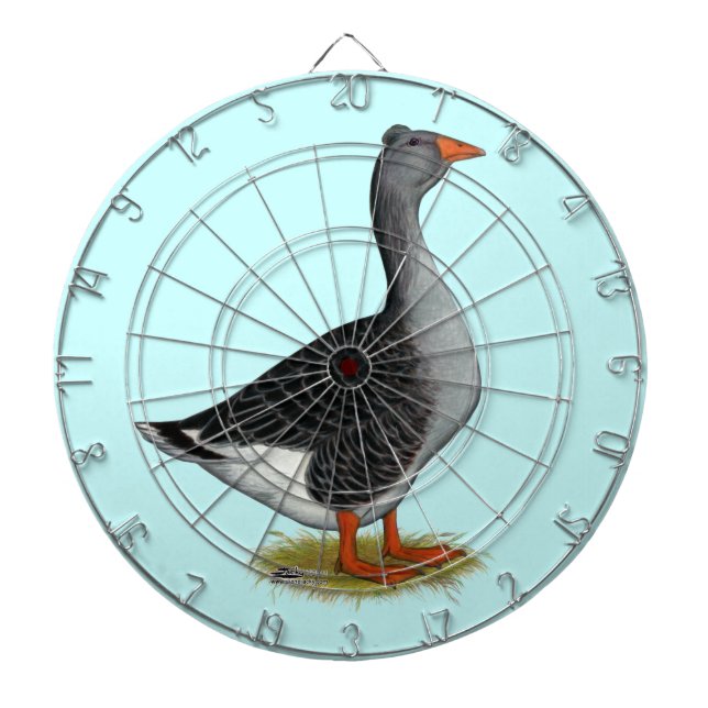 Toulouse Goose Tufted Dartboard (Front)