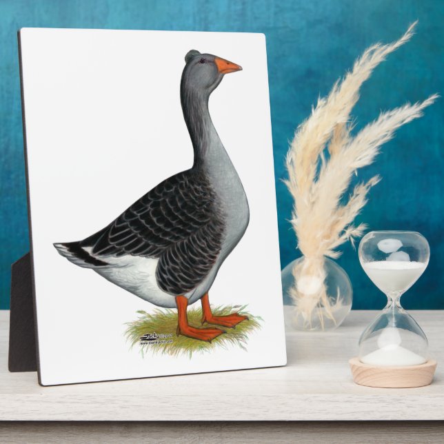 Toulouse Goose Tufted Plaque (Side)