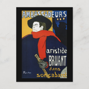 Toulouse-Lautrec Ambassadeurs Aristide Bruant Postcard