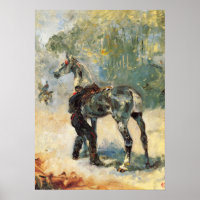 Toulouse-Lautrec - Artilleryman Saddling His Hors…