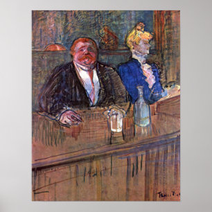 Toulouse-Lautrec - At The Cafe (Customer and Anem… Poster