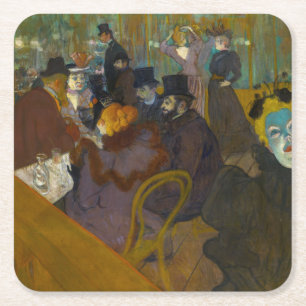 Toulouse-Lautrec - At the Rouge Square Paper Coaster