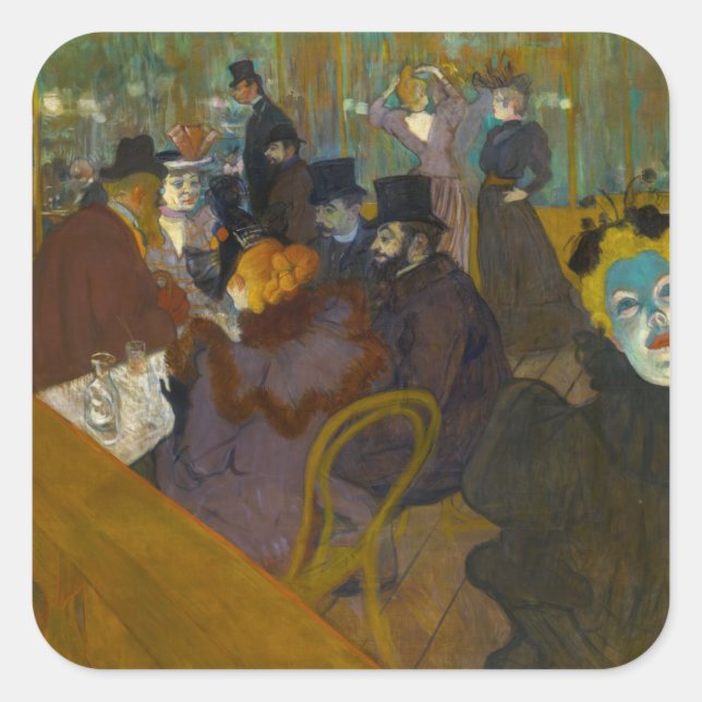 Toulouse-Lautrec - At the Rouge Square Sticker (Front)