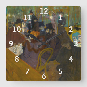 Toulouse-Lautrec - At the Rouge Square Wall Clock