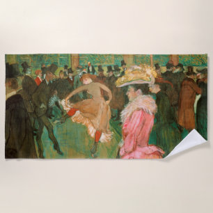 Toulouse-Lautrec - At the Rouge, The Dance Beach Towel