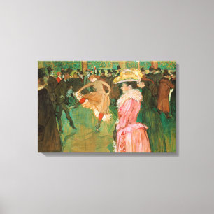 Toulouse-Lautrec - At the Rouge, The Dance Canvas Print